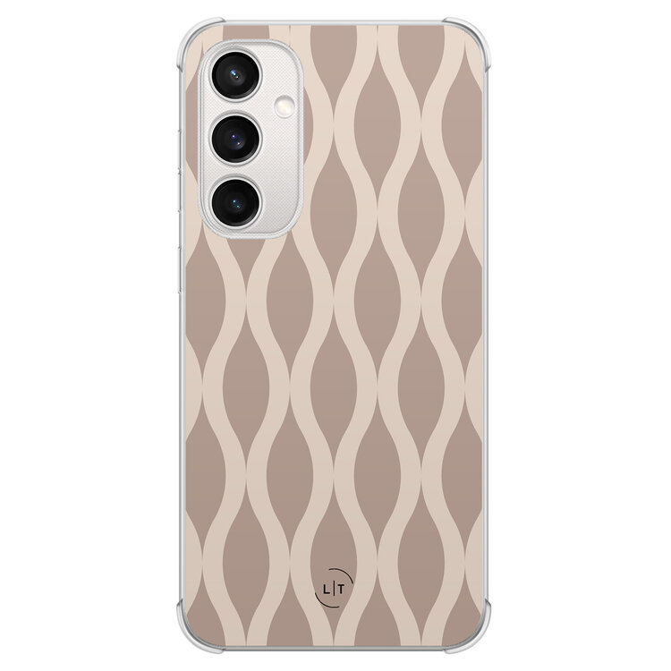 Leuke Telefoonhoesjes Samsung Galaxy S23 FE shockproof case - Abstract beige