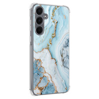 Leuke Telefoonhoesjes Samsung Galaxy A55 shockproof case - Marmer babyblauw