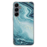 Leuke Telefoonhoesjes Samsung Galaxy A55 shockproof case - Marmer blauw