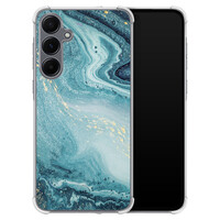 Leuke Telefoonhoesjes Samsung Galaxy A55 shockproof case - Marmer blauw