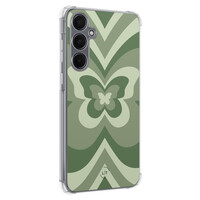 Leuke Telefoonhoesjes Samsung Galaxy A55 shockproof case - Retro vlinder groen