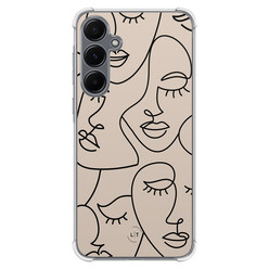 Leuke Telefoonhoesjes Samsung Galaxy A55 shockproof case - Abstract faces