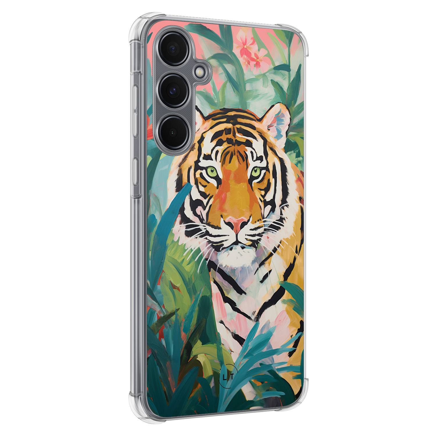 Leuke Telefoonhoesjes Samsung Galaxy A55 shockproof case - Tijger in de jungle