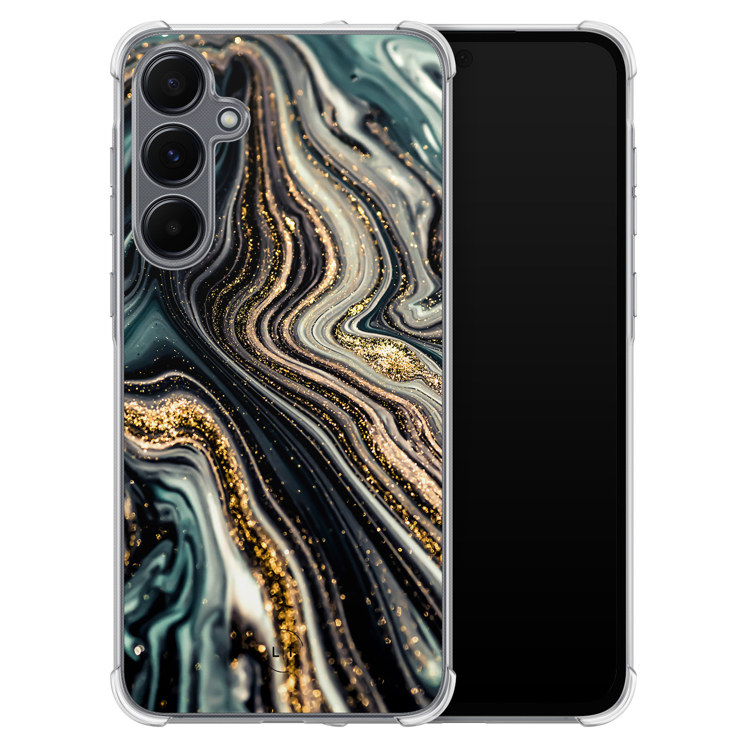 Leuke Telefoonhoesjes Samsung Galaxy A55 shockproof case - Marmer swirl