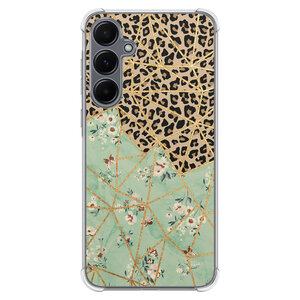 Leuke Telefoonhoesjes Samsung Galaxy A55 shockproof case - Luipaard flower print