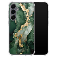 Leuke Telefoonhoesjes Samsung Galaxy A55 shockproof case - Marmer groen goud