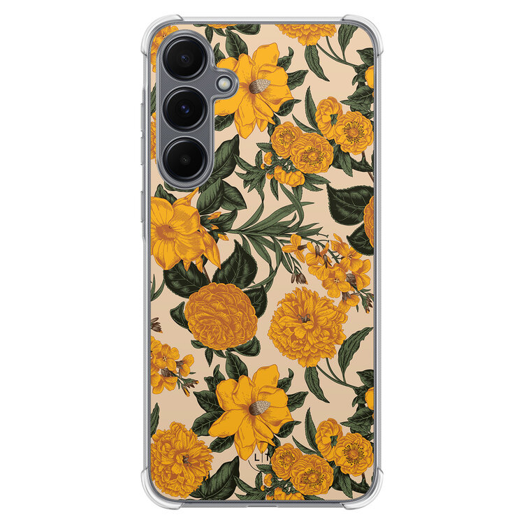 Leuke Telefoonhoesjes Samsung Galaxy A35 shockproof case - Retro flowers