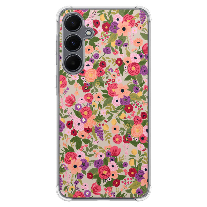 Leuke Telefoonhoesjes Samsung Galaxy A35 shockproof case - Floral garden