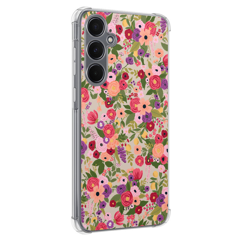 Leuke Telefoonhoesjes Samsung Galaxy A35 shockproof case - Floral garden