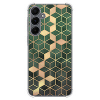 Leuke Telefoonhoesjes Samsung Galaxy A35 shockproof case - Kubus groen