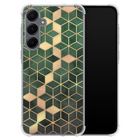 Leuke Telefoonhoesjes Samsung Galaxy A35 shockproof case - Kubus groen