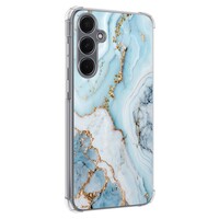 Leuke Telefoonhoesjes Samsung Galaxy A15 shockproof case - Marmer babyblauw
