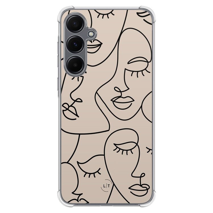 Leuke Telefoonhoesjes Samsung Galaxy A15 shockproof case - Abstract faces