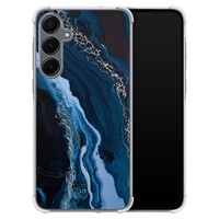 Leuke Telefoonhoesjes Samsung Galaxy A15 shockproof case - Marmer lagoon blauw