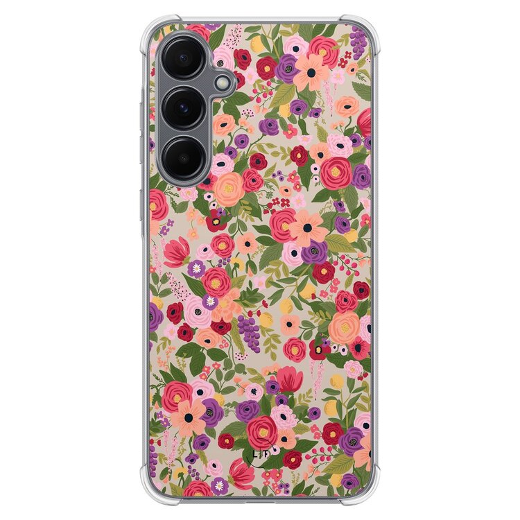 Leuke Telefoonhoesjes Samsung Galaxy A15 shockproof case - Floral garden