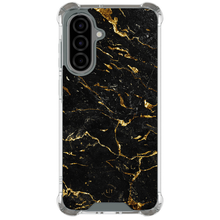 Leuke Telefoonhoesjes Samsung Galaxy A56 shockproof case - Marmer zwart goud
