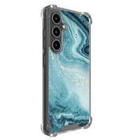 Leuke Telefoonhoesjes Samsung Galaxy S24 FE shockproof case - Marmer blauw
