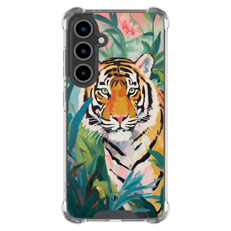 Leuke Telefoonhoesjes Samsung Galaxy S24 FE shockproof case - Tijger in de jungle
