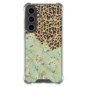 Leuke Telefoonhoesjes Samsung Galaxy S24 FE shockproof case - Luipaard flower print