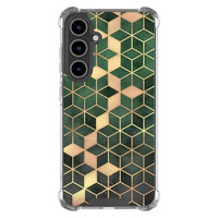 Leuke Telefoonhoesjes Samsung Galaxy S24 FE shockproof case - Kubus groen
