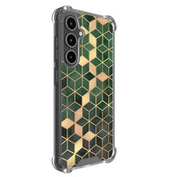 Leuke Telefoonhoesjes Samsung Galaxy S24 FE shockproof case - Kubus groen