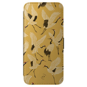 Leuke Telefoonhoesjes Samsung Galaxy A56 bookcase leer - Japanse kraanvogels