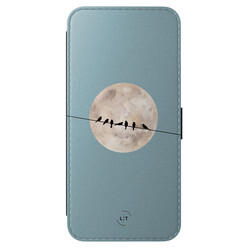 Leuke Telefoonhoesjes Samsung Galaxy A56 bookcase leer - Moon birds