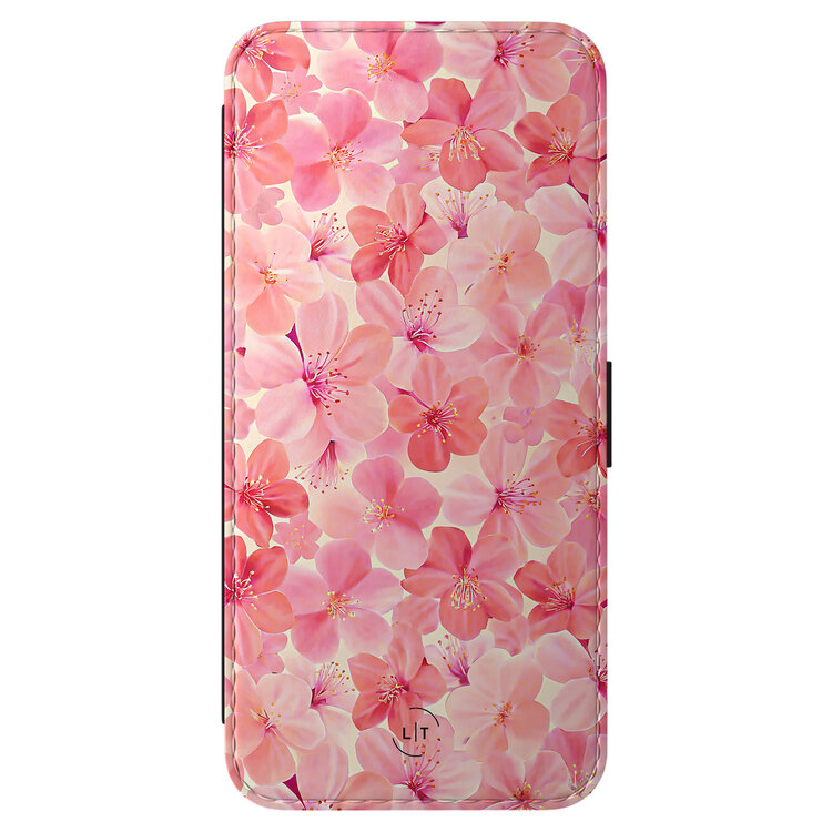 Leuke Telefoonhoesjes Samsung Galaxy A56 bookcase leer - Pink flowers