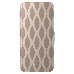 Leuke Telefoonhoesjes Samsung Galaxy A56 bookcase leer - Abstract beige