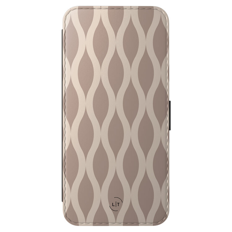 Leuke Telefoonhoesjes Samsung Galaxy A56 bookcase leer - Abstract beige