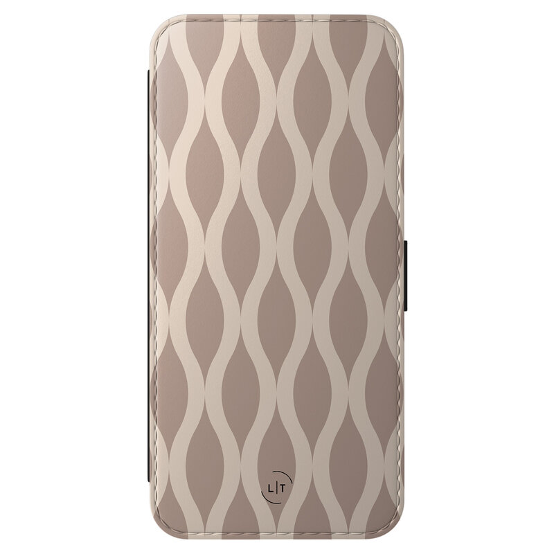 Leuke Telefoonhoesjes Samsung Galaxy A56 bookcase leer - Abstract beige