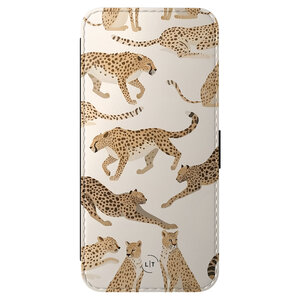Leuke Telefoonhoesjes Samsung Galaxy A56 bookcase leer - Cheetah