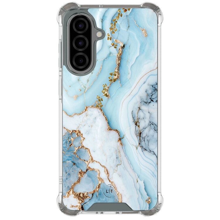 Leuke Telefoonhoesjes Samsung Galaxy A36 shockproof case - Marmer babyblauw