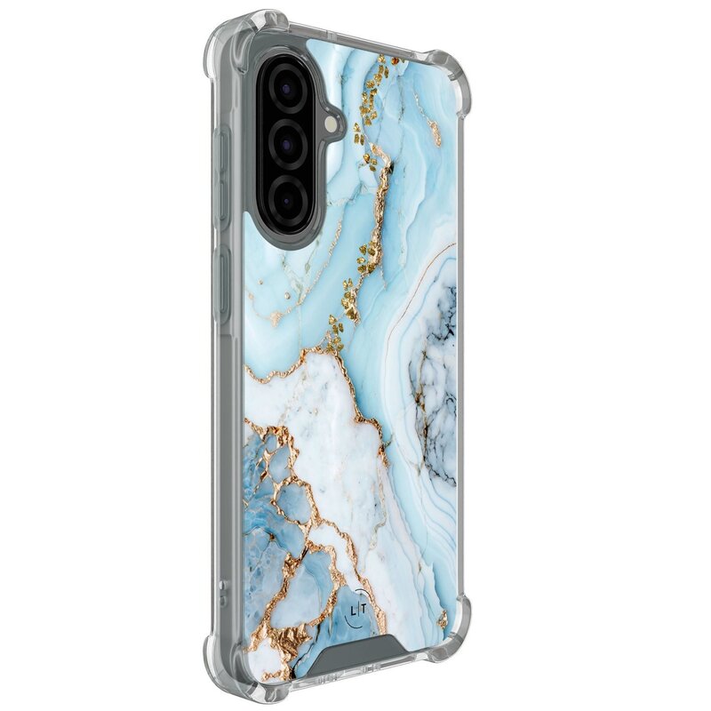 Leuke Telefoonhoesjes Samsung Galaxy A36 shockproof case - Marmer babyblauw
