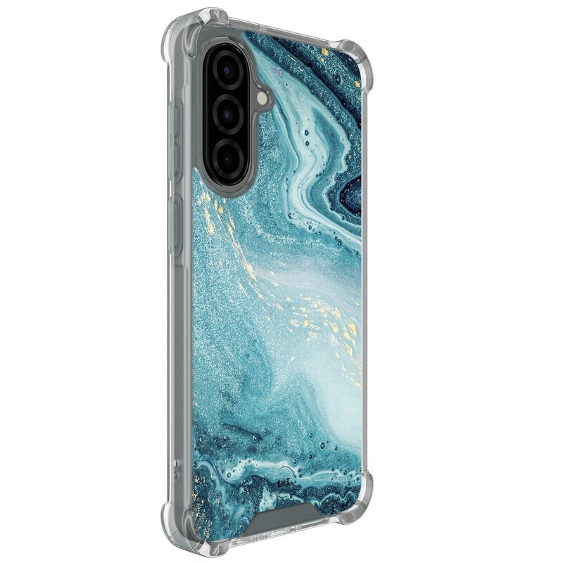 Leuke Telefoonhoesjes Samsung Galaxy A36 shockproof case - Marmer blauw
