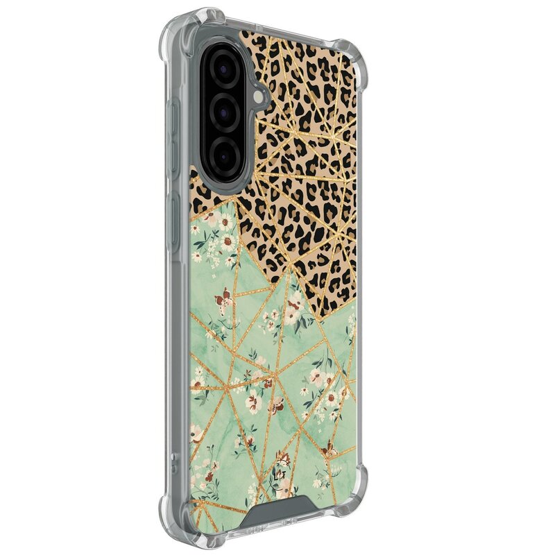 Leuke Telefoonhoesjes Samsung Galaxy A36 shockproof case - Luipaard flower print