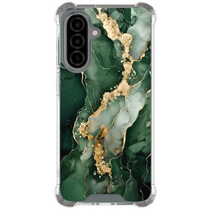 Leuke Telefoonhoesjes Samsung Galaxy A36 shockproof case - Marmer groen goud