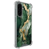 Leuke Telefoonhoesjes Samsung Galaxy A36 shockproof case - Marmer groen goud