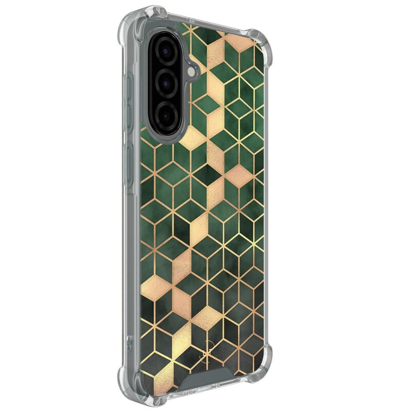 Leuke Telefoonhoesjes Samsung Galaxy A36 shockproof case - Kubus groen