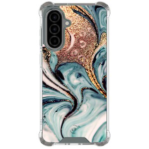 Leuke Telefoonhoesjes Samsung Galaxy A36 shockproof case - Marmer blauw goud