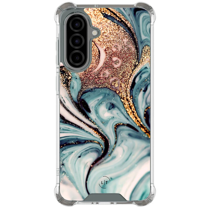Leuke Telefoonhoesjes Samsung Galaxy A36 shockproof case - Marmer blauw goud