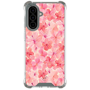 Leuke Telefoonhoesjes Samsung Galaxy A36 shockproof case - Pink flowers