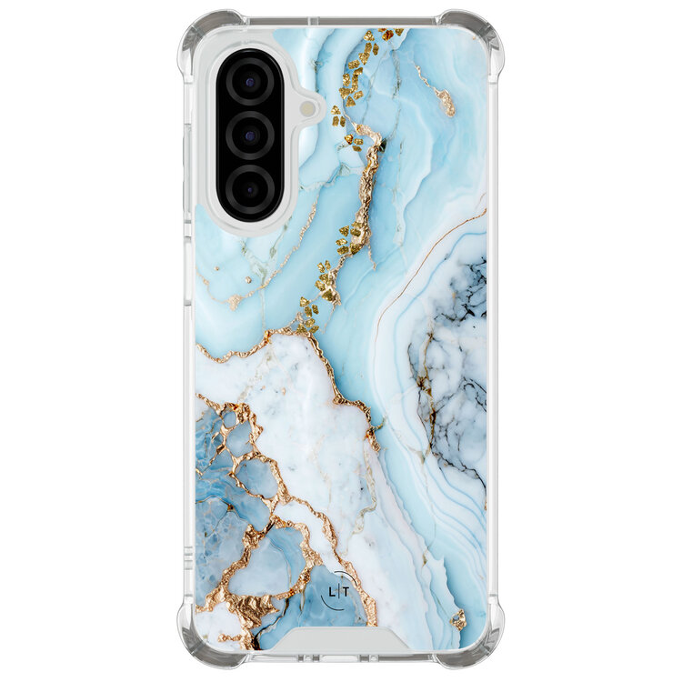 Leuke Telefoonhoesjes Samsung Galaxy A26 shockproof case - Marmer babyblauw