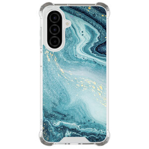 Leuke Telefoonhoesjes Samsung Galaxy A26 shockproof case - Marmer blauw