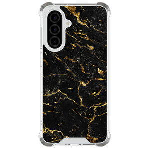 Leuke Telefoonhoesjes Samsung Galaxy A26 shockproof case - Marmer zwart goud