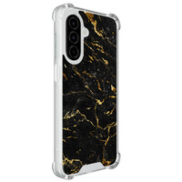Leuke Telefoonhoesjes Samsung Galaxy A26 shockproof case - Marmer zwart goud