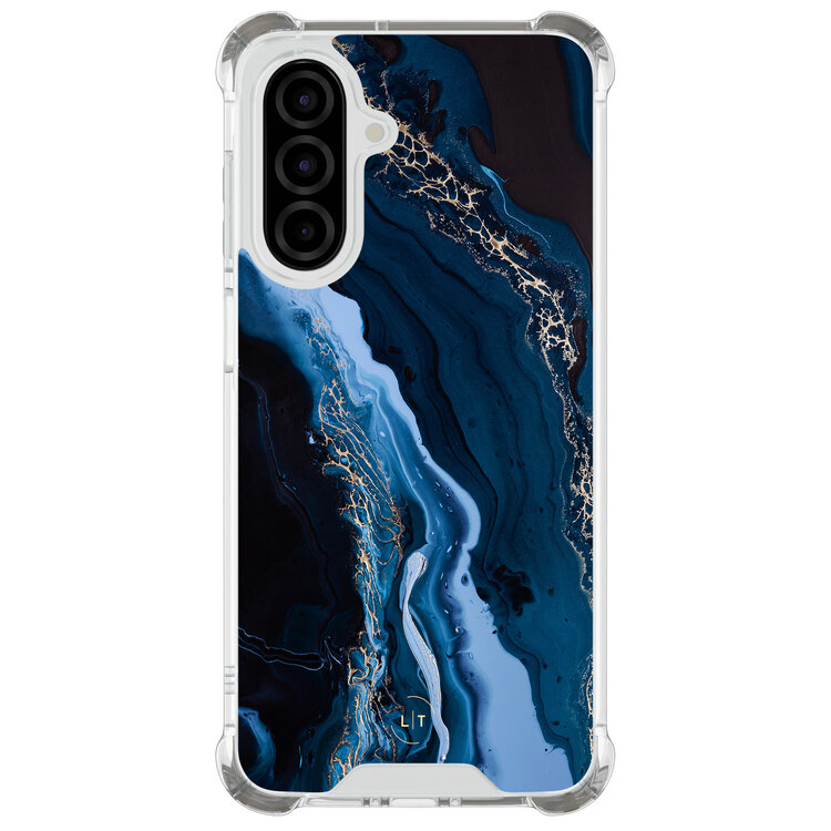 Leuke Telefoonhoesjes Samsung Galaxy A26 shockproof case - Marmer lagoon blauw