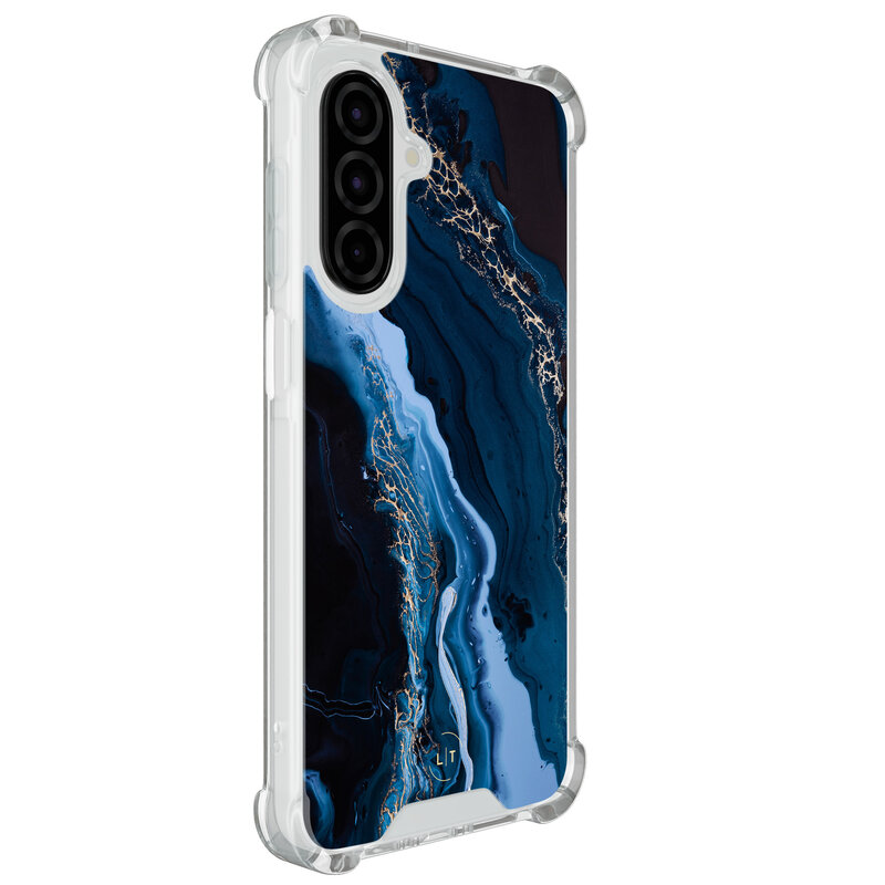 Leuke Telefoonhoesjes Samsung Galaxy A26 shockproof case - Marmer lagoon blauw