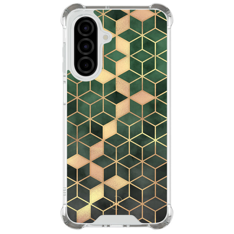 Leuke Telefoonhoesjes Samsung Galaxy A26 shockproof case - Kubus groen