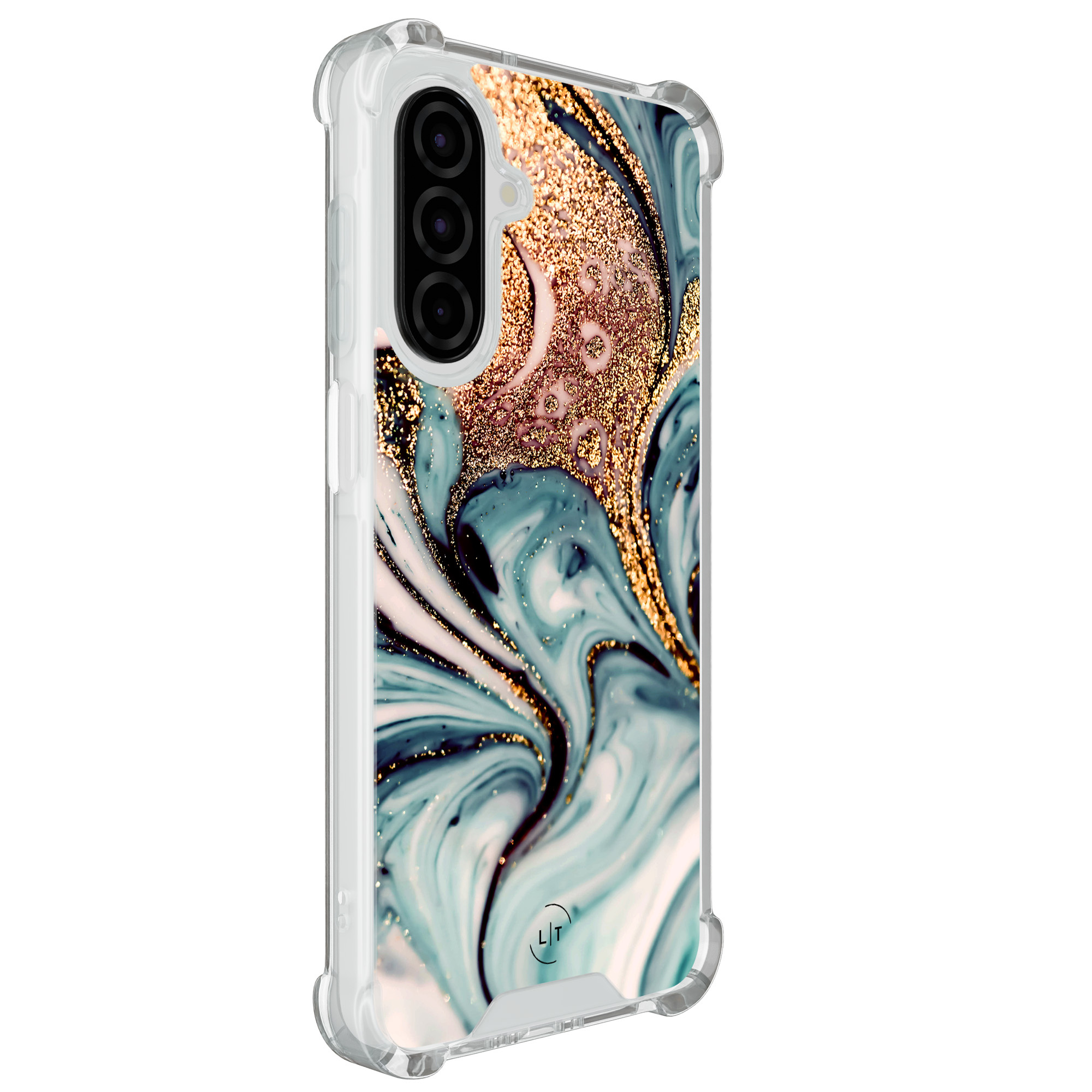 Leuke Telefoonhoesjes Samsung Galaxy A26 shockproof case - Marmer blauw goud